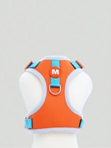 1pc Cute & Ugly Cartoon Elephant Printed Breathable, Waterproof & Dirt-Resistant Pet Harness With Adjustable Chest And Back Straps And 1pc 150cm Nylon Leash, Suitable For Cats And Small Dogs, Indoor And Outdoor Use All Year Round
