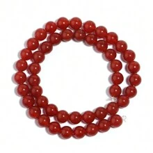 1pc Natural Agate & Jade Beaded Strand, Various Sizes Natural Stone Beads For DIY Jewelry