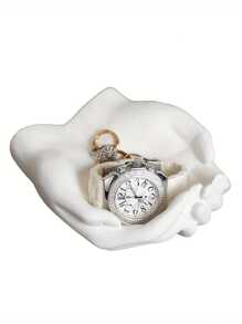 1pc Hand-Shaped Resin Sculpture Decoration For Home/Office Desktop, Jewelry Or Key Rack, Handicrafts Best Gifts Birthday Graduation - White - View 5