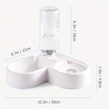 1pc Dual-Function Automatic Pet Feeder & Water Dispenser For Cats & Dogs - Effortless Hydration & Meal Solution, No Battery Needed - White - View 4