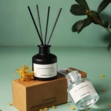 5 件/套（1 瓶香薰油 + 4 根扩香棒）无焰香薰套装，家用室内持久香薰精油花香，适用于卧室、浴室、空气清新剂，香薰套装 + 气泡袋包装 - 檀香 - 查看 9