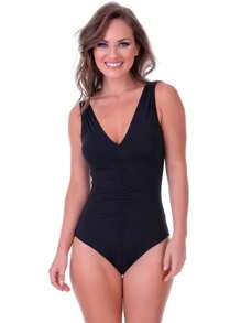 Maiô de Praia Preto Moderno e Sofisticado - Preto - Visão 1