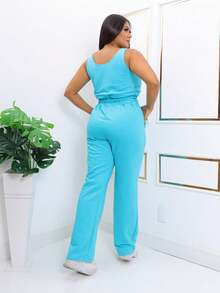 Women Two-Piece Outfits - Màu xanh Cadet - Xem 9