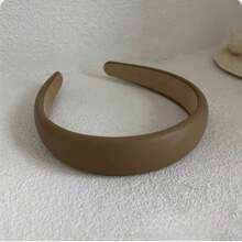 1 pieza Diadema vintage coreana versátil de esponja de PU, aro para el cabello de moda, para mujeres, diadema, aro para el cabello