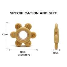 1 件裝嬰兒矽膠木製牙膠玩具嬰兒保健環玩具禮物新生兒牙齒磨牙棒適合出牙咀嚼嬰兒配件 - 粉色 - 查看 2