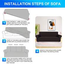YSTYLE Sofa Cover 1/2/3/4 Seater With Armrest, Stretch Sofa Cover Non-Slip, Modern Sofa Cover For Dogs Pets, Breathable Couch Cover With Elastic Bottom - Coffee Brown - View 6