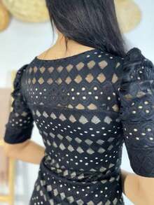 Women Sweater Dresses - màu đen - Xem 2