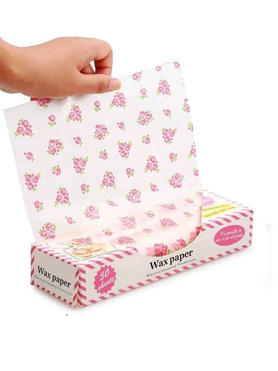 50入組蠟紙蠟紙片蠟紙片用於食品蠟紙包裝批量熟食羊皮紙烘焙紙三明治糖果餅乾防水包裝紙油漬防護籃襯Eid Al-Adha，EidMubarak - 彩色 - 查看 1
