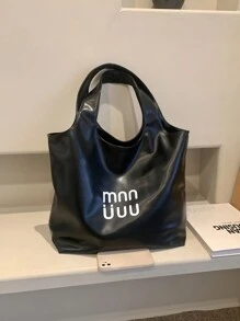 Túi Tote Thời Trang Sức Chứa Lớn Mới Nhất 2024 Với Thiết Kế Tinh Tế Dành Cho Phụ Nữ, Có Thể Đeo Chéo Hoặc Đeo Vai, Lý Tưởng Cho Phong Cách Ins - màu đen - Xem 7