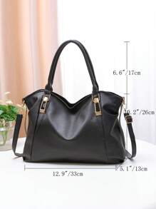 Casual Fashion Large Capacity Tote Bag, Best Mother Day Gifts Ever - Black - View 2
