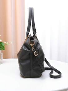 Casual Fashion Large Capacity Tote Bag, Best Mother Day Gifts Ever - Black - View 4