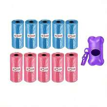 1 Túi Đựng Phân Chó Ngẫu Nhiên Có Hộp Đựng Và Kẹp Dây Xích - Mùi thơm nhẹ và có thể phân hủy để dễ dàng dọn dẹp (Kích thước túi đựng phân 30 * 22 Cm) - Nhiều màu - Xem 9