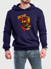 Men Hoodies - 藏蓝色 - 查看 1