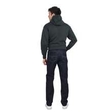 Pantalón de Hombre Recto Mezclilla Hapy con Bordado - Azul lavado oscuro - Ver 2