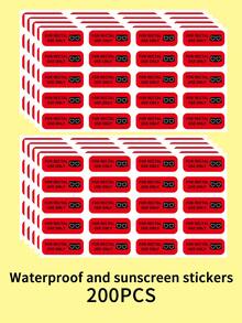 200pcs Rectal Use Sticker Adhesive Labels - Червоний - Переглянути 1