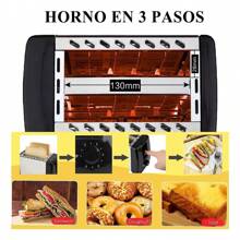 Tostador 700w 2 Rebanadas De Pan Acero Inoxidable - Blanco - Ver 5