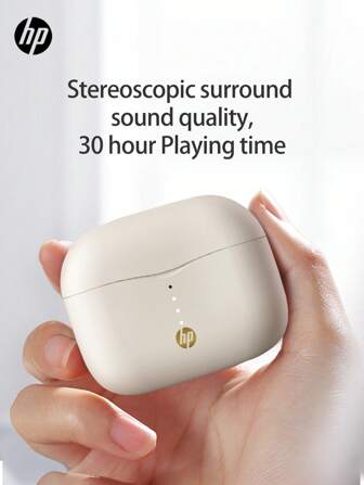  HP 无线蓝牙耳塞，5.3 自动配对耳塞，播放时间长达 30 小时，带麦克风的无线耳机，兼容 Android、游戏、音乐耳机和扬声器、节日礼物圣诞礼物，秋冬必备，USB 转 Type C，适合春秋冬季