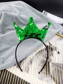 1個皇冠卡通髮帶派對服裝頭飾,適用於生日慶祝、角色扮演和表演