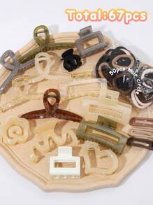 80pcs Colorful Hair Accessory Combination Set - Multicolor - View 11