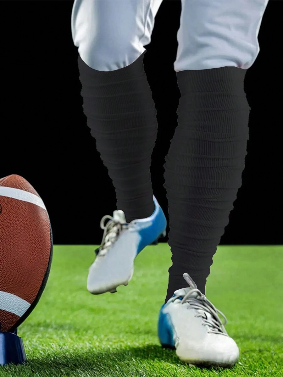 American Style Thickened Shock-Absorbing Calf Compression Sports Socks - Black - View 1