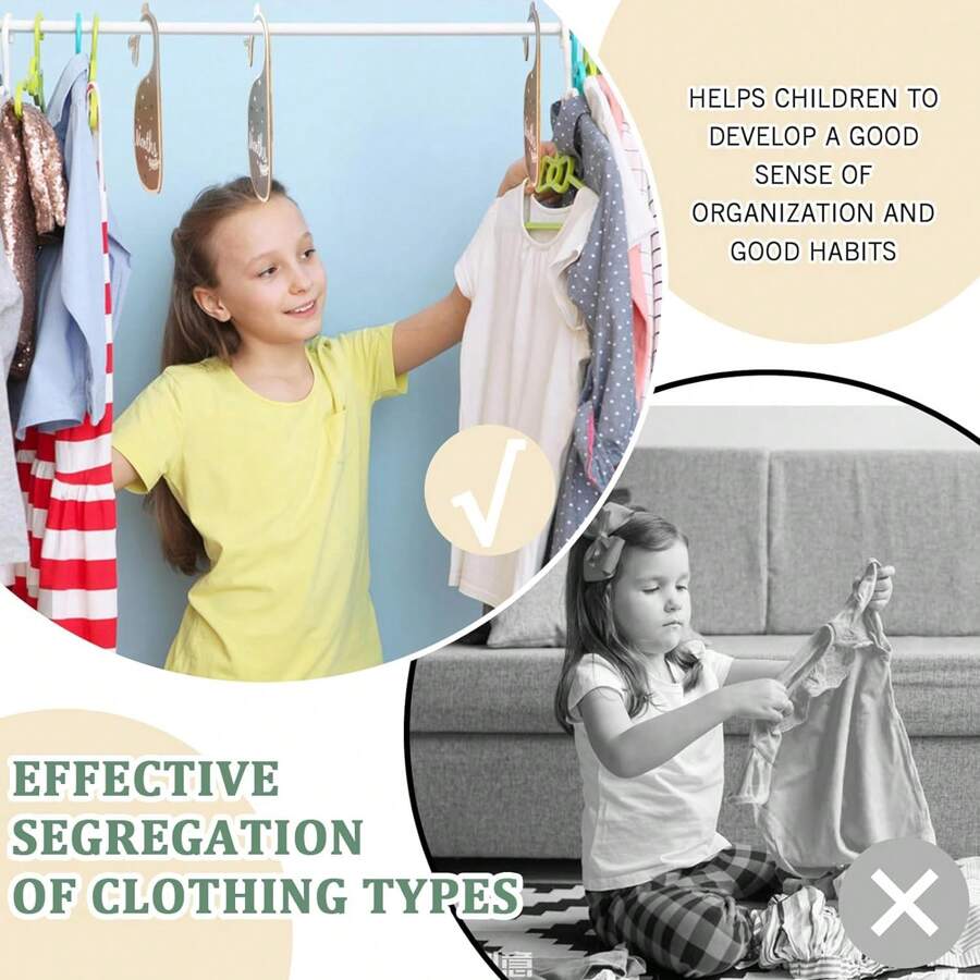 7pcs Baby Clothes Drawer Dividers, Newborn Clothing Size Sorting Closet