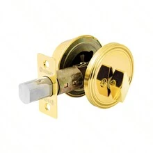Cerrojo llave-mariposa latón brillante, llave de puntos CERO-11 43591 - Dorado - Ver 2
