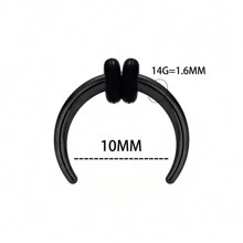 Anillo De Septum De Cuerno De Buey, Joyería De Perforación Corporal De Anillo De Nariz De Acero Quirúrgico 316l Para Septum/nariz/lobe De Oreja - Aro De Cartílago De Acero Inoxidable Para Mujeres Y Hombres - Joyería piercing del cuerpo de acero inoxidable - Ver 13