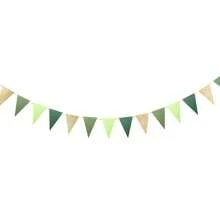1pc Golden Green Triangle Banner Decoration Greenery Party Supplies Bunting Signs For New Years Birthday Classroom Anniversary Decoration Graduation Flags,Christmas - Green - View 6