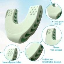 1入組面部下巴矯正器,矽膠下巴訓練器可增強下巴輪廓、雙唇和顴骨 - 彩色 - 查看 7