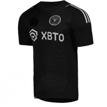 Adult Men's Soccer Jersey Messi Miami Without Number Soft And Comfortable Black LEODY - Black - View 3