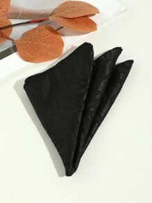 1pc Men's Fashion Thick Handkerchief Necktie With Embroidered Leaf & Plant Pattern, Suitable For Parties And Vacations