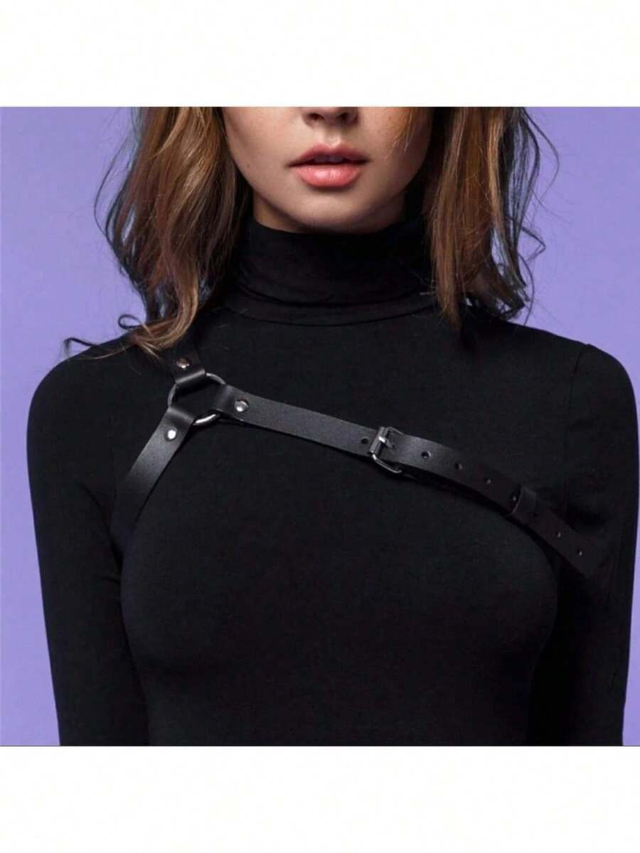 Women Harness Belts - Black - View 1