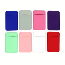 Multi Color Lycra Phone Back Sticker With Elastic, Card Holder, And Business Card Pocket - Multicolor - View 4