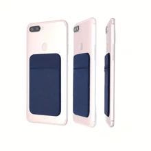 Multi Color Lycra Phone Back Sticker With Elastic, Card Holder, And Business Card Pocket - Multicolor - View 5