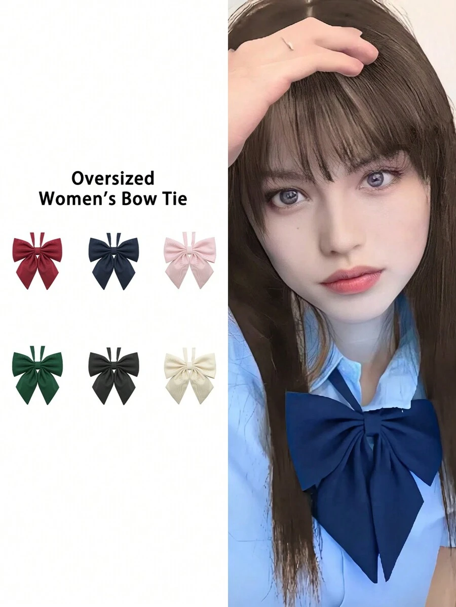 pooting bear 1 件女式纯色针织双面硬领，带超大可调节结，适合日常穿着、校服、约会等。圣诞节 - 彩色 - 查看 1