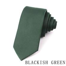 NUEVO Corbata casual de color sólido verde y azul para hombres, corbatas de boda para el novio, clásica de 6 cm para hombres, buenos regalos