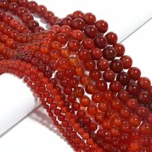1pc Natural Agate & Jade Beaded Strand, Various Sizes Natural Stone Beads For DIY Jewelry