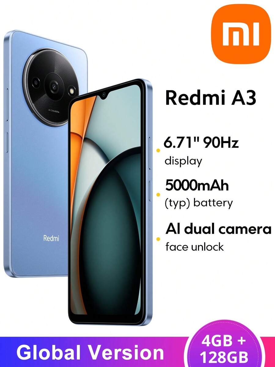 XIAOMI Mi Redmi A3 4GB 128GB Versione Globale Smartphone Processore xiaomi-mi-redmi-a3-4gb-128gb-versione-globale-smartphone-processore