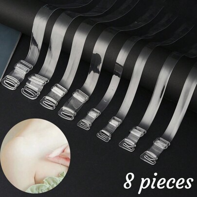 1 Pair /4 Pairs Transparent Bra Straps For Bridal Dresses, Invisible Shoulder Straps For Underwear, Swimsuits, Backless Tops, Four Width Sizes With Adjustable Length, Suitable For Parties, Weddings, Events, Swimming