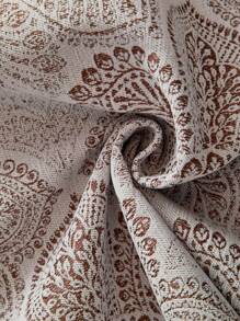 1入布希米亞風格沙發套四季可用聚酯纖維花卉刺繡寵物友好防滑狗沙發套沙發墊保護套，適用於臥室辦公室客廳家居裝飾 - 棕色 - 查看 7