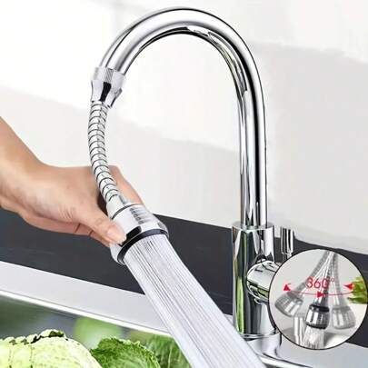 1pc Kitchen Faucet Extender With Anti-Splash Swivel Sprayer For Kitchen/Bathroom/Toilet Universal Sink, With Water Pressure Booster External Joint, With Two Adjustable Modes And Longer Design Kitchen Items Kitchen Accessories Kitchen Tools