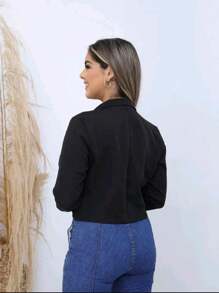 Women Blazers - Black - View 2