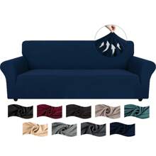 YSTYLE Sofa Cover 1/2/3/4 Seater With Armrest, Stretch Sofa Cover Non-Slip, Modern Sofa Cover For Dogs Pets, Breathable Couch Cover With Elastic Bottom - Navy Blue - View 10