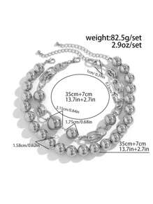 2 Stücke modisches, elegantes asymmetrisches Halsketten-Set mit Perlenbesatz für Frauen, geeignet für feierliche Anlässe, Partys oder als Geschenk