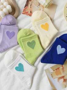 5 Pairs Retro Style Women Long/Mid/Knee-High Socks, Korean Fashion Streetwear Breathable Socks