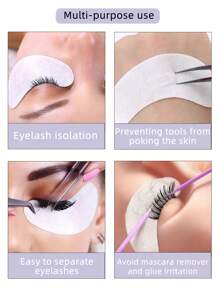 100 PCS Gentle Eyelash EyePads Under Eye Gel Pads For Lash Extensions Under Eye Patches Lash Pads 50 Pairs Natural Hydrogel Eye Patches Eyelash Extension Supplies Beauty Tools