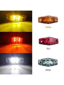 Latest Version Universal Truck Side Marker Light Mini 2 Led Warning Lamp Pickup Lights Turn Singal Lighting For Trailer Camper RV - Red - View 7