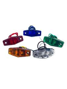 Latest Version Universal Truck Side Marker Light Mini 2 Led Warning Lamp Pickup Lights Turn Singal Lighting For Trailer Camper RV - Red - View 9