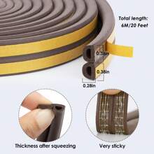 YOUSHARES Door Sweeps - Brown - View 2