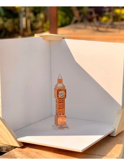 Estúdio Fotográfico Para Fotos de Produtos Branco 3 Peças 55x55